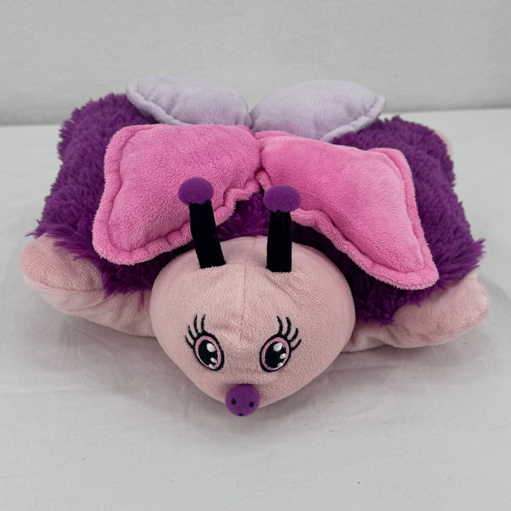Pillow Pets Pee Wee Ms. Butterfly Purple & Pink Plush Cuddle Toy 11" Retro 2010